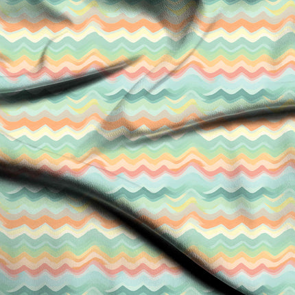 mint green geometric all-over print pattern — medium scale repeat layout