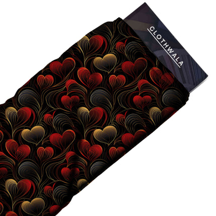 jet black abstract all-over print pattern — medium scale repeat layout