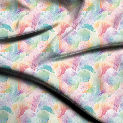 pastel pink abstract digital print fabric texture — medium scale closeup