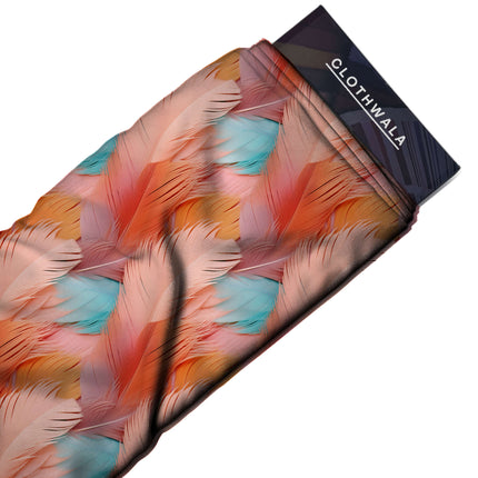 dusty rose floral fabric detail — digital print closeup