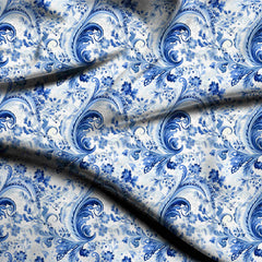 cobalt blue other digital print fabric texture — large scale closeup