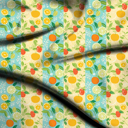seafoam green floral digital print fabric texture — medium scale closeup