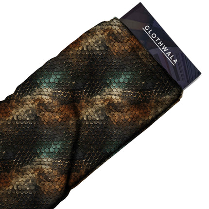 charcoal black animal fabric detail — glossy finish digital print closeup
