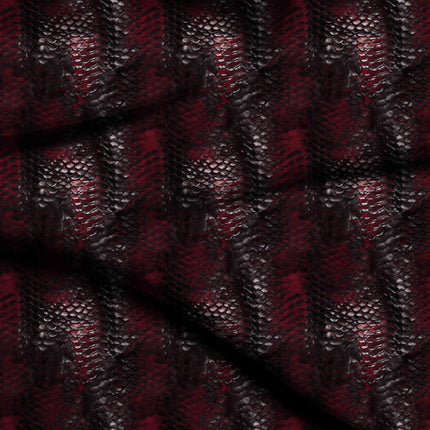 burgundy animal digital print fabric texture — fine scale closeup