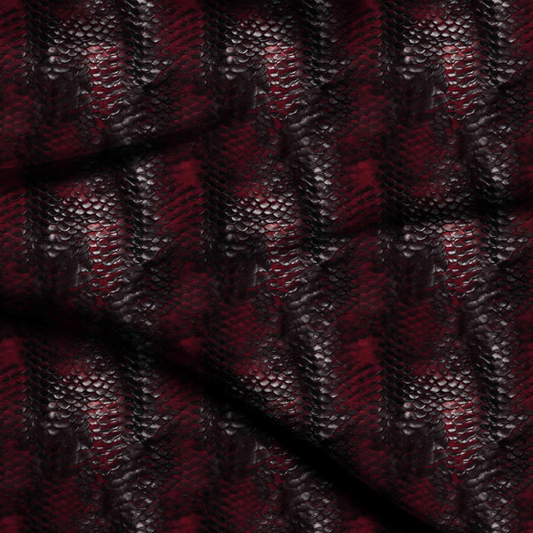 Burgundy Glossy And Textured Deep Red Print Fabric