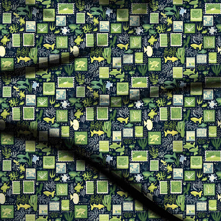 midnight blue other digital print fabric texture — medium scale closeup