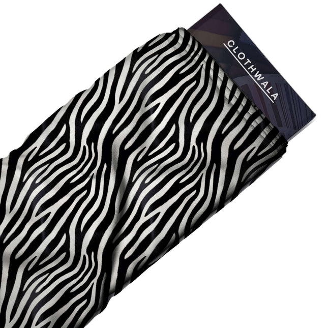 jet black animal print fabric draped — blouse styling