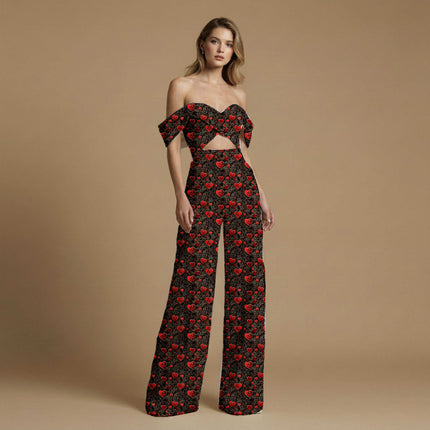 ruby red other all-over print pattern — medium scale repeat layout