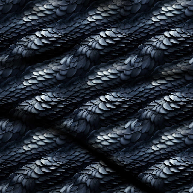 jet black animal digital print fabric texture — fine scale closeup