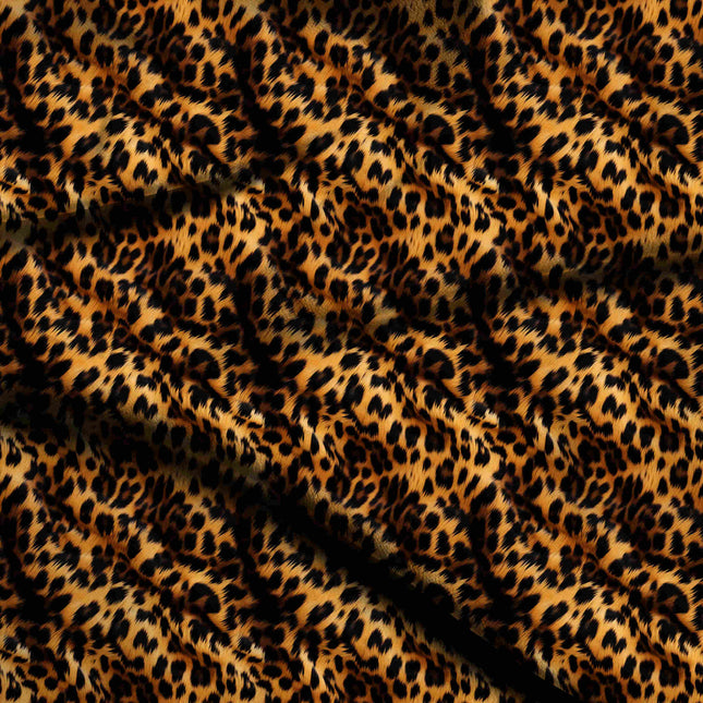 goldenrod animal digital print fabric texture — medium scale closeup