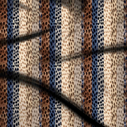 dusty blue animal fabric detail — textured finish digital print closeup