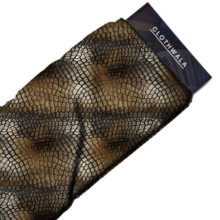 espresso brown animal all-over print pattern — medium scale repeat layout