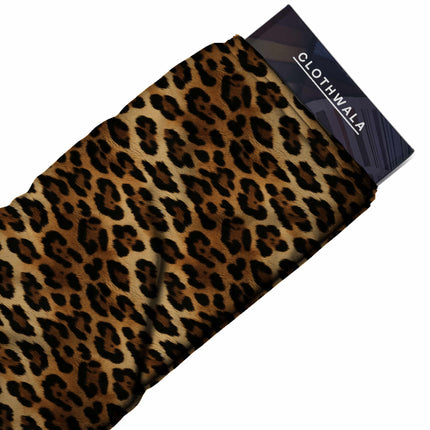 sand beige animal fabric detail — textured finish digital print closeup