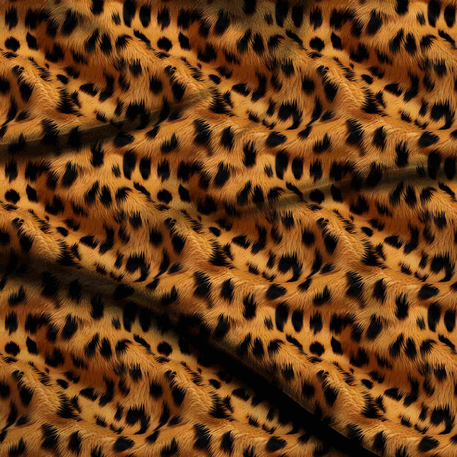 goldenrod animal digital print fabric texture — large scale closeup