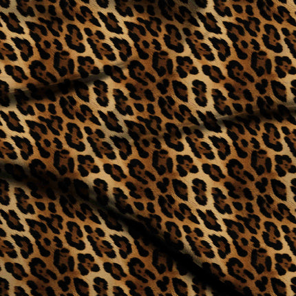 sand beige animal digital print fabric texture — large scale closeup
