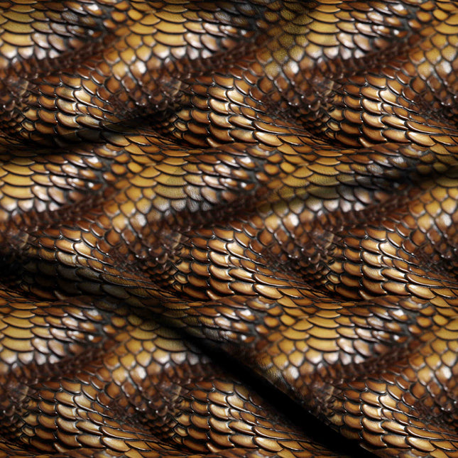 burnished gold animal digital print fabric texture — fine scale closeup
