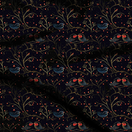 midnight blue other digital print fabric texture — medium scale closeup