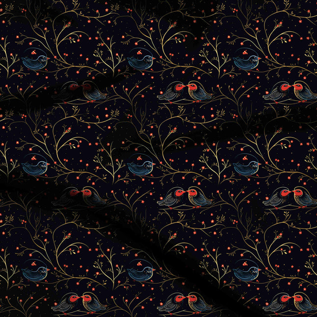 midnight blue other digital print fabric texture — medium scale closeup