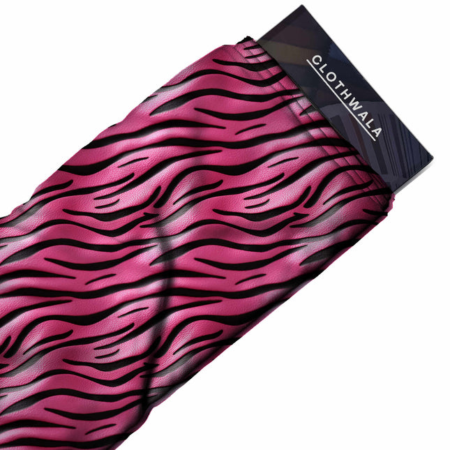 hot pink animal print fabric draped — palazzo suit styling