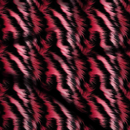 deep black animal digital print fabric texture — oversized scale closeup
