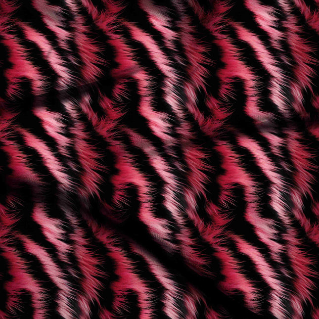 deep black animal digital print fabric texture — oversized scale closeup