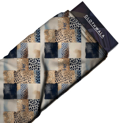 onyx black animal fabric detail — textured finish digital print closeup