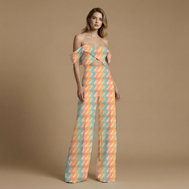 dusty rose geometric print fabric draped — maxi dress styling