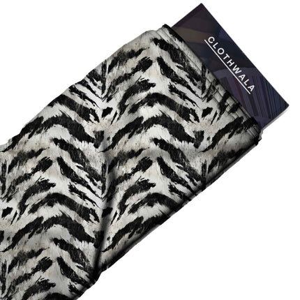 jet black animal all-over print pattern — large scale repeat layout