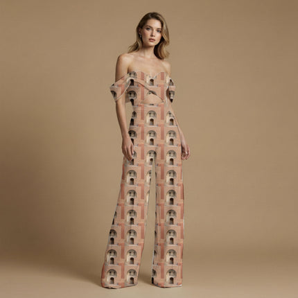 burnt sienna other all-over print pattern — large scale repeat layout