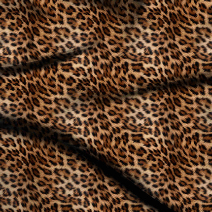 ivory cream animal digital print fabric texture — large scale closeup