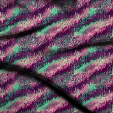 plum purple abstract digital print fabric texture — medium scale closeup