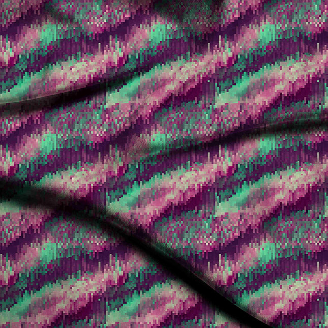 plum purple abstract digital print fabric texture — medium scale closeup