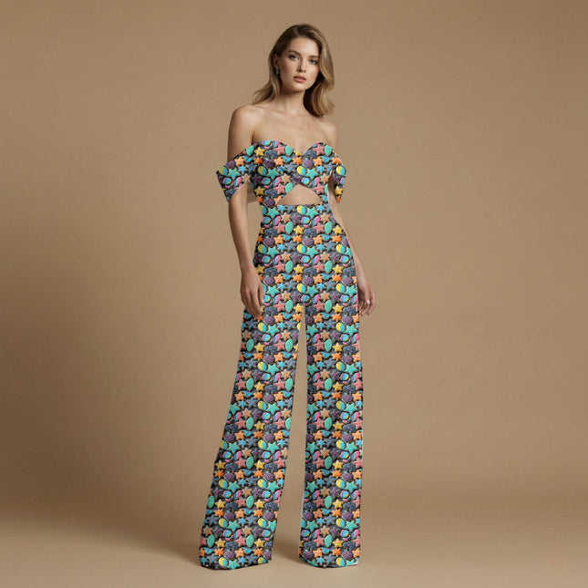 jet black other print fabric draped — co-ord set styling