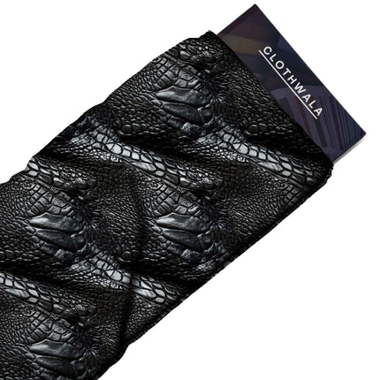 deep black animal all-over print pattern — large scale repeat layout