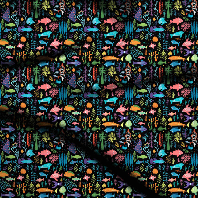 coral pink other digital print fabric texture — medium scale closeup