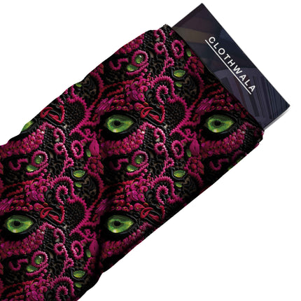fuchsia pink other all-over print pattern — oversized scale repeat layout