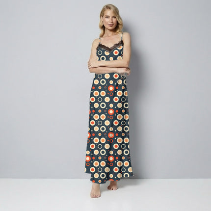 Deep Navy Geometric Digital Print Fabric for Set | Urban Festival Wear - Image 7