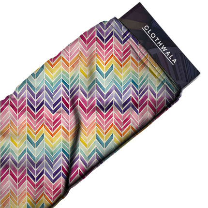 magenta geometric all-over print pattern — medium scale repeat layout