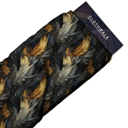 jet black animal fabric detail — glossy finish digital print closeup