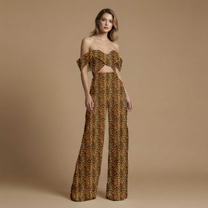 golden tan animal fabric detail — textured finish digital print closeup