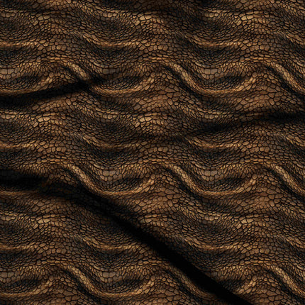 espresso brown animal digital print fabric texture — fine scale closeup