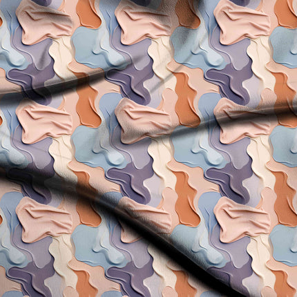 dusty rose abstract digital print fabric texture — medium scale closeup