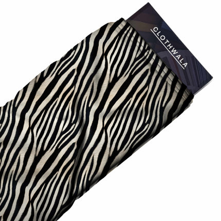 jet black animal fabric detail — textured finish digital print closeup