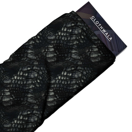 charcoal animal fabric detail — textured finish digital print closeup