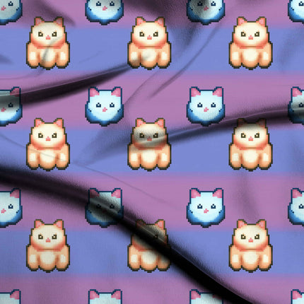 periwinkle blue animal fabric detail — textured finish digital print closeup