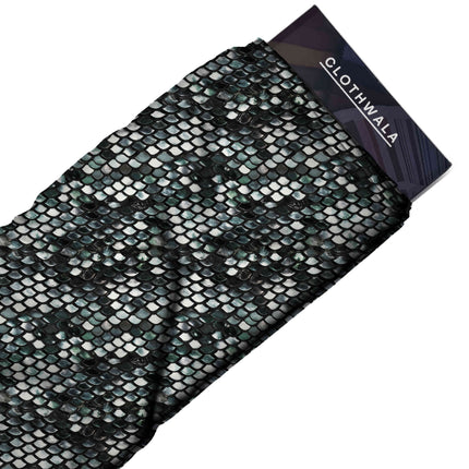 jet black animal all-over print pattern — fine scale repeat layout
