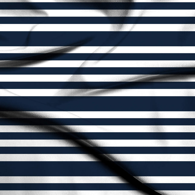 navy blue stripes digital print fabric texture — medium scale closeup