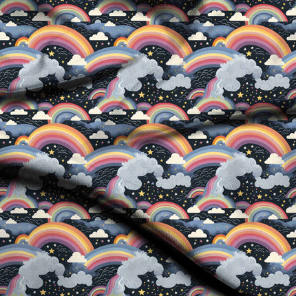 midnight blue other digital print fabric texture — medium scale closeup