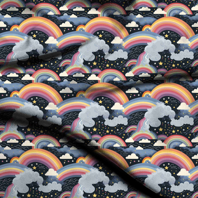 midnight blue other digital print fabric texture — medium scale closeup