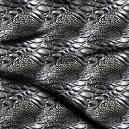 jet black animal digital print fabric texture — medium scale closeup